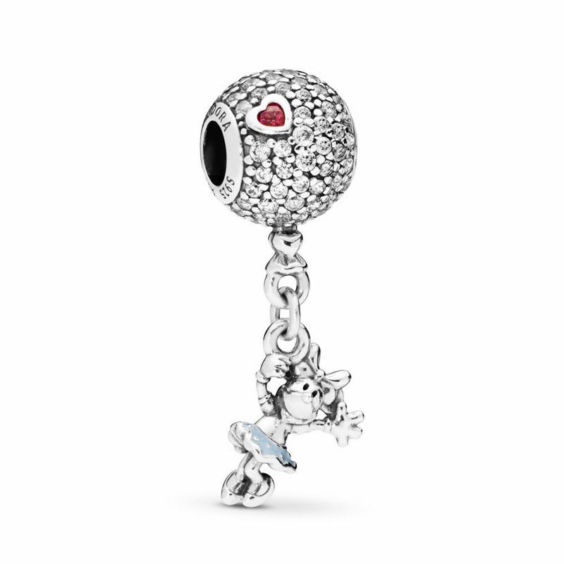 Pandora Disney Floating Minnie Dangle Charm NZ, Sterling Silver (093178-MYF)